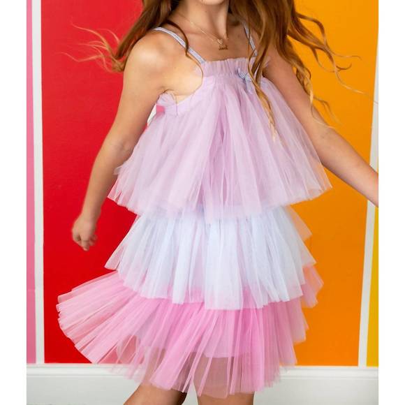 NEW OOH! LA, LA! COUTURE penelope layered sky dress in multi - Picture 3 of 3